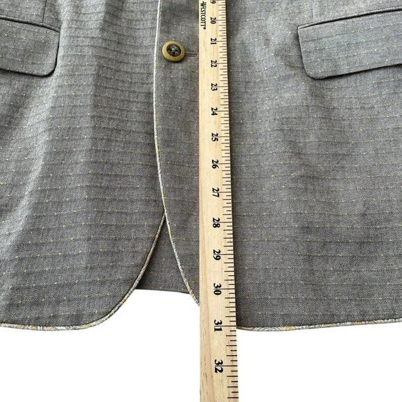 Robert Graham Blazer Sport Jacket Men’s 40 Khaki Beige Tailored Fit Polka Dots
